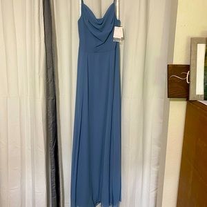 Steel blue bridesmaids dress *FREE SHIPPING*